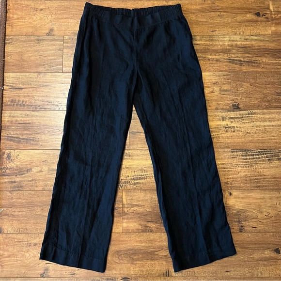 LILLY PULITZER Deri Black Linen Palazzo Pants L XL NWT - Picture 3 of 9